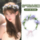 SHANGGE forest flower garland braided hairband headband girl adult flower hair accessories performance photo photo prop decoration pink/fairy headband garland