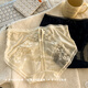 Hongdou (Hodo) 4-pair pure lace underwear for women with traceless mulberry silk bottom crotch 2025 new summer Y3899-Black L suitable for 80-120Jin [Jin equals 0.5 kg]