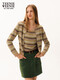 Teenie Weenie Bear Spring Modetendy Strick -Strickjacke Jacquard Pullover Frauenkleidung Grün XS (155)