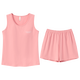 Haoye Haoye Kleidungsstil Summer Breast Pad Frauenpyjamas enge Baumwoll -Hosenträger Weste Shorts süßer Hauskleidung kann außerhalb von W6169 (mit Brustpolster) M getragen werden