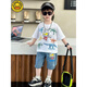 G.Duckkids Little Yellow Duck Set de manga corta para niños 2025 Summer Medium y gran ropa para niños Boy Ultraman Ultraman Set 1283 Set-White 110