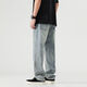 Herren 2025 Sommer Lose Lose Legy Trendy Brand American American High Street Retro Weitbein Hosen Männer Ydn-1098 Hellblau 28