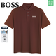Boss Summer Pure Cotton Polo Shirt Revers kurzärmelig Geschäfte Casual Herren-Top T-Shirt T6167 Physischer Laden-grün L für 120-138 Jin [Jin ist 0,5 kg]