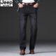 Jeep Spirit 1941 Jeep Herren Jeans fallen dick, gerade lockere lockere, tiefe leichte luxuriöse High-End-High-End-Hose Schwarz und Grau-679 dickes Modell 29 Taille 2,2 Fuß