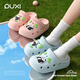 Park Si 2025 summer new parent-child hole shoes eva non-slip anti-odor thick-soled beach wear boys and girls hole shoes Khaki [children's shoe flower] 35 [34-35]