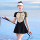 Victoria's Style Swimsuit, el traje de baño conservador de una pieza de una pieza 2025, nuevo de verano, cubierta de verano y adelgazante, traje de baño de gran tamaño 14122z marrón xl