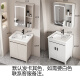 Un Junsheng 1047 PERSONAS Balcón de balcón de gabinete de piso engrosado lavado de apartamento pequeño de lavavajillas Smart Wawe Basin Combinación de gabinete de baño 61.2 Casa de cerámica (color caqui predeterminado requiere un solo gabinete principal