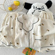 S.Sofea yunduo Cotton Sweet mignon pyjamas Set Les vêtements de maison à manches courtes peuvent être usés en plein air guangzhou treize lignes nyx-9902 # xingxing kt cat 185 xxl