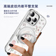 Ke Liman eignet sich für Apple 16Promax Mobile Hülle Magnetische Ringschnalle-Klammer iPhone16Promax Schutzhülle Anti-Fall-Fall-Hitze-Dissipation Ledermuster High-End Cute Girl-Strawberry Rabbit