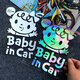 Tongru Wall convient aux autocollants d'avertissement Babyincar. Il y a un bébé autocollant dans la voiture. Bébé dans la voiture. Enfants dans la voiture. Laser coloré 12189cm étanche et protection solaire.