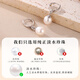 Old silversmith s925 silver freshwater pearl earrings for women, small earrings for girlfriends to have their ears pierced, Chinese Valentine's Day gift, pearl and white earrings