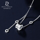 Duozun pt950 platinum necklace women's small waist chain platinum necklace women's platinum sweater chain new birthday gift 14.16g chain set about 45cm long