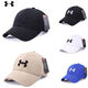 Under Armor UA new hat outdoor sports running breathable hard top baseball cap men's and women's peaked cap sun protection all black (54-60cm)