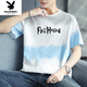 
Playboy (PLAYBOY) pure cotton new short-sleeved T-shirt men loose half-sleeved clothes summer versatile T-shirt base shirt ins top men 829 gray M