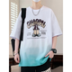 Haoyisong 2025 Neuem T-Shirt für Kurzschläfe für Jungen für Jungen für Jungen hübsche trendige Sommerkleidung für Teenager und große Kinder-Tops 6169 White (Single kurzärmelig) Qualitätssicherung M 80-95jin [Jin entspricht 0,5 kg]
