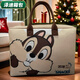 Yunluo felt storage cartoon travel bag large capacity outing storage bag luggage bag trolley case can be covered brown Lk height 30 width 40 side width 20