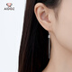 Aido Diamond pt950 platinum tassel snake bone earrings fashionable platinum small waist ear hook versatile earrings short style one pair 3.1-3.3 grams