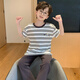 
Langsha children's pajamas boys' spring and summer short-sleeved long trousers thin cotton home clothes boys summer student suit ZHN9901 150 Recommended 140-150CM/70-85Jin[Jin equals 0.5 kg]