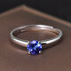 Hunter Ring Women's 18K Gold Tanzanite Colored Gemstone Accessories Simple Jewelry Ring for Girlfriend Birthday Gift