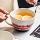 Perfect Nordic ins style coffee cup mug milk cup ceramic simple breakfast cup couple cup red plaid 380ml