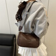 斜挎包女2025新款春夏bags真皮女包通勤包高级感精致单肩枕头包 咖色