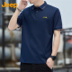 吉普（JEEP）短袖T恤男夏季男士凉感休闲宽松POLO衫上衣服男装 藏青  XL 