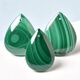 ZHIO Malachite Necklace Pendant Green Water Drop Shape Rough Stone Green Crystal Jewelry Jewelry Men and Women G9885
