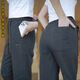 Chang Luzhu autumn casual pants men's loose foot ties sports Harun work trousers casual style 689 gray plush XL