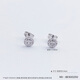 Jamie PT950 platinum solid sparkling imitation diamond cut fashion earrings BES00250 - a pair weighs about 1.9-2 grams