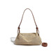 
New spring and summer women's shoulder bag handbag versatile and fashionable fashionable casual simple retro woven bag camel color (delivered two shoulder straps