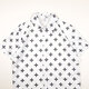 Kurzärärmungshemd Männer sommer gestreiftes Kurzärmel-Hemd Männer lässig losen Lose großärmelige trendige Blumenhemdjacke Sternmuster [Storm 681] xl