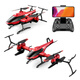 
4DRC remote control aircraft armed helicopter model aircraft drone children folding helicopter high-end version-red standard single electric + remote control battery