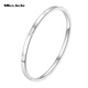 Miss JuJu pt950 platinum bracelet for women, shiny plain ring, glossy oval chaise bracelet, inner diameter 58mm, weight 14.44 grams, width about 4.0mm