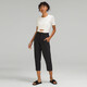 Lululemon 丨 Pull-on Damen GLASTIGE Taille, sich verjüngte Hosen mit mittlerer Länge mit mittlerer Länge 23 'LW6CIHS Schwarz S /6