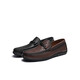 Foot Dragonfly Beanie Shoes Men's Summer New Men's Shoes Sheepskin Leather Loafers Casual Shoes One-Pin Leather Shoes Men's Black Wha14110 40