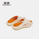 Aokang Herrenschuhe 2025 Sommer neuer weicher Sohle bequemer Freizeitpantoffeln täglich Outdoor-Kleidung Lochschuhe im Laden Reis/Orange 1251732011 40-41 geliefert