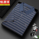 Hengyuanxiang Leicht Luxus Special 100% Mulberry Seide Kurzarm T-Shirt Herren Sommerseide mittlere Mitte des Mitte des Mitte des Alters Closen-Hälfte Polo-Hemd 13563 Blau M Größe 165