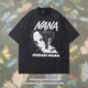 Jingpu Fei Harajuku Retro Anime Shirt for Men Coton Washing à manches courtes Lavage paresseux 691 S