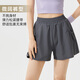 
Victoria Traveler Sports Shorts Women Running Fitness Casual Quick Dry Breathable Summer God Pants Fake Two-Piece Anti-Exposed Yoga Pants Gray L