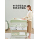 ABCMOKOO [New Product] Aesthe Diaper Table Baby Care Table Newborn Baby Multifunctional Massage and Touching Diaper Table Morandi Green [Aesthe - Supreme] Integrated Free
