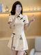 Pupan New Chinese Cheongsam zweiteiliger Fußbadetechniker Anzug kleiner Slim Workwear Foot Club Massage Kleidung 16790 No Elastic + Shorts S8090jin [Jin gleich 0,5 kg] Universelle Größe