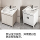 Un Junsheng 1047 PERSONAS Balcón de balcón de gabinete de piso engrosado lavado de apartamento pequeño de lavavajillas Smart Wawe Basin Combinación de gabinete de baño 61.2 Casa de cerámica (color caqui predeterminado requiere un solo gabinete principal
