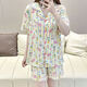 Yalu Yunduomian pajamas for women in summer cute cartoon short sleeves shorts trousers can go out Korean version of Xiaoxiang home clothing set J838 fabric soft upgrade [three-piece set short sleeves M suggestion 80100 equal size