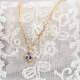 Junpo nojess22 winter natural tanzanite necklace with the same niche rhombus silver gold-plated zircon Japanese set Nai necklace