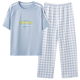 Pajama modal de pantalones largos de manga corta para mujeres en verano de algodón sólido Set 2025 NUEVA Ropa para el hogar de primavera y otoño de gran tamaño y otoño Y8063 Z9717 m [recomendado 80-100Jin [Jin equivale a 0,5 kg] desgaste]