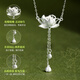 Manhe S999 Pure Silver Necklace Women's 2025 New Lotus Pendant Jewelry Wife's Birthday Gift for Girl Friends
