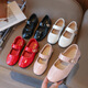 Rongxitu Girls Frühlings- und Herbststil schwarzer Patentleder Single -Schuhe vielseitige weiche Sohle Prinzessin Trendy Schuhe V6630 Weiß 26 -30 Ganzkasten Aufnahme 50 Paare