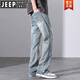 
JEEP SPIRIT micro-flare jeans men 2025 new spring casual loose straight nostalgic blue versatile long pants men 9901 nostalgic blue S
