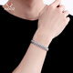 Aido Diamond Platinum Bracelet Men's pt950 Platinum Solid Three Horsewhips Show Domineering Thick Bracelet, Ready Stock, Weight 77.40g, Length 20cm, Thickness About 9.5mm