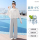 艾卡诺 I.KARNOW女童防晒服套装夏季2025新款儿童冰丝长袖防晒衣外套大童裤子夏天 15092紫+10098白+9889【三件套】 150